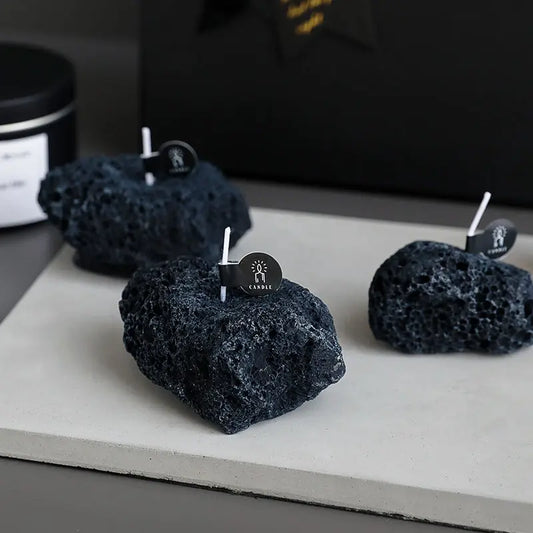 Meteorite Stone Candle Londecor