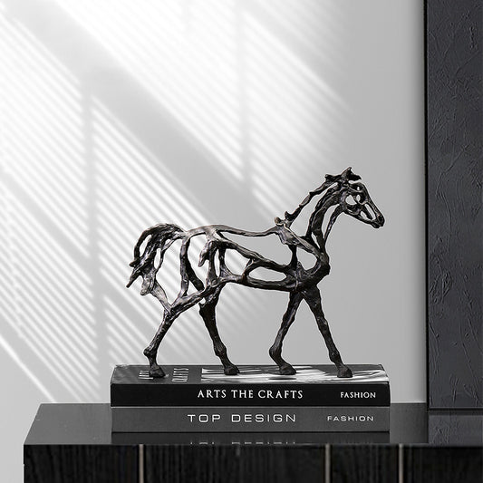 Luxury Horse Ornament Living Room TV Cabinet