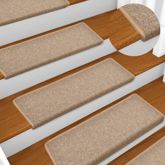 Carpet Stair Treads 15 pcs 65x25 cm Light Brown Londecor