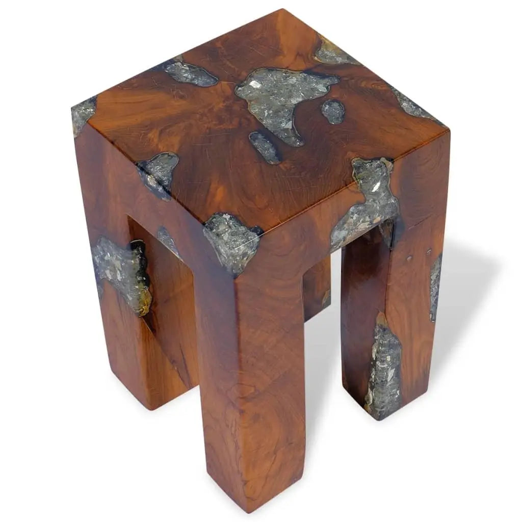 Coffee Table Solid Teak Wood and Resin Londecor