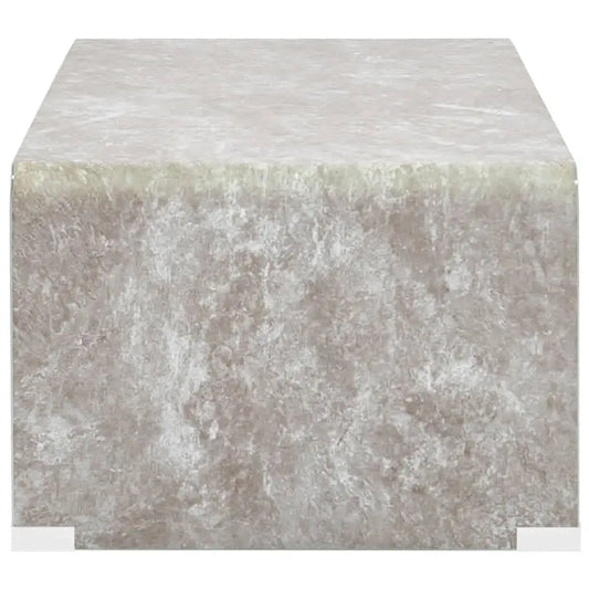 Coffee Table Brown Marble 98x45x31 cm Tempered Glass Londecor
