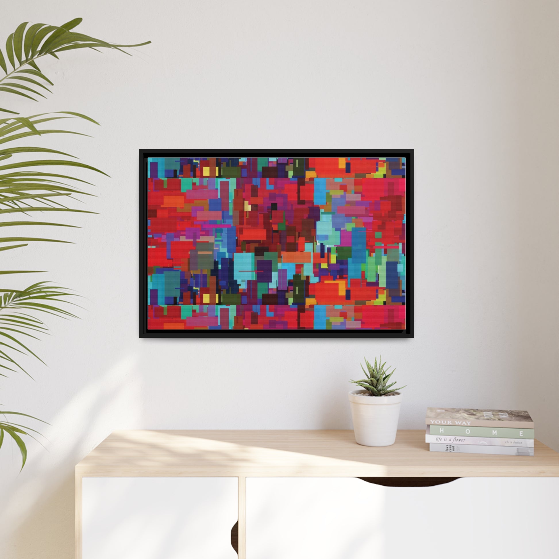 Abstract painting, Black Frame Printify