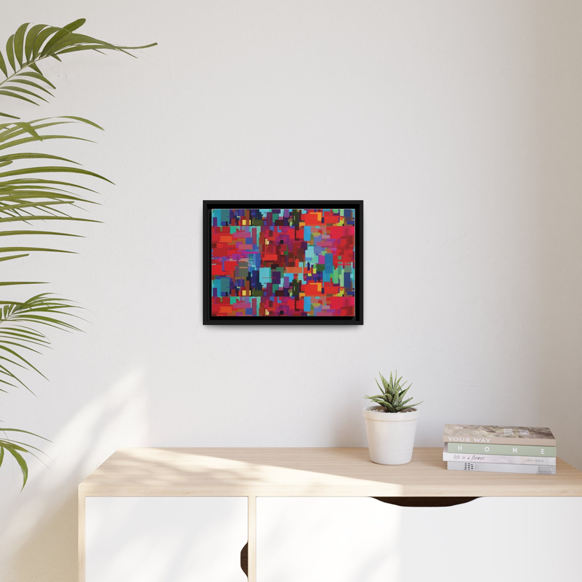Abstract painting, Black Frame Printify
