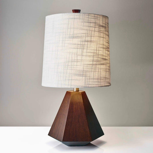 Walnut Wood Finish Table Lamp homeroots lighting