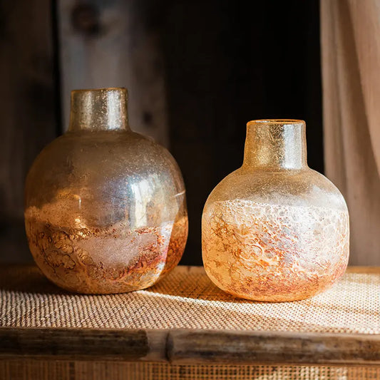 Handmade Art Bubble Glass Vase Decorative Ornaments Londecor