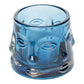 Illuminate Your Home with the Blue Glass Face Design Candle Holder Londecor