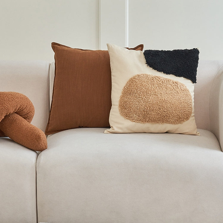 Living Room Sofa Embroidered Plain Color Home Cushion