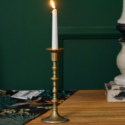 Vintage Distressed Brass Decorative Candle Holder Londecor