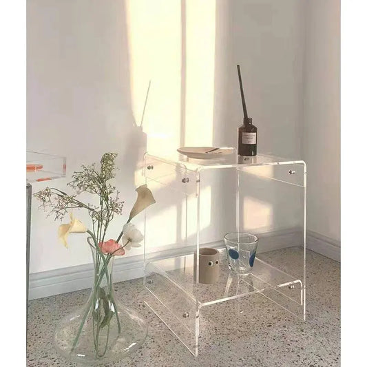 Nordic Double Layer Acrylic Transparent Table - Londecor