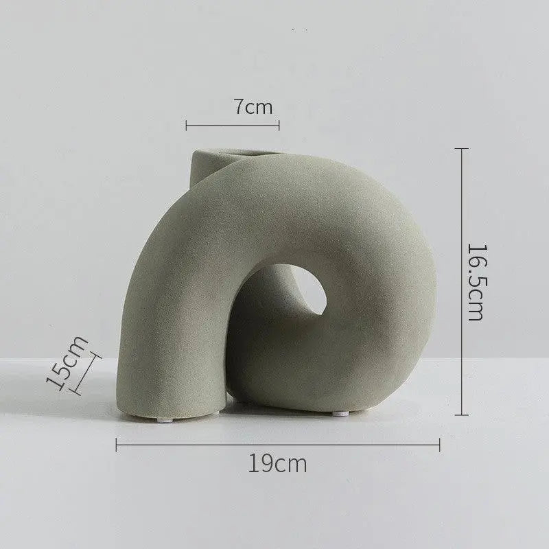 Ceramic Twisted Vase Wabi-Sabi Style Modern - Londecor