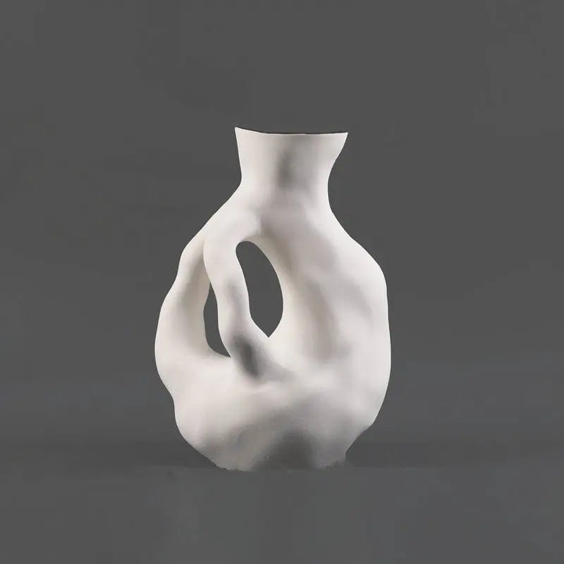 Modern Minimalist Light Luxury Circular Ceramic Flower Ware Londecor