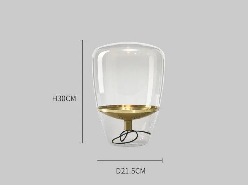 Glass Table Lamp Modern Light Luxury Corner. - Londecor