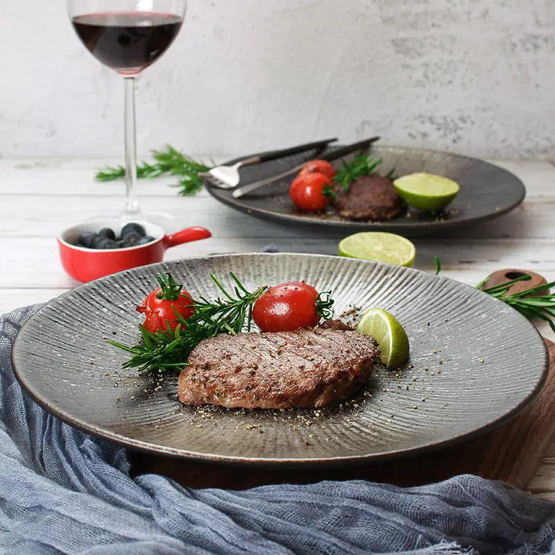 Striped Steak Plate Londecor