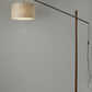 Sculptural Wood Floor Lamp with Adjustable Black Metal Arm-3