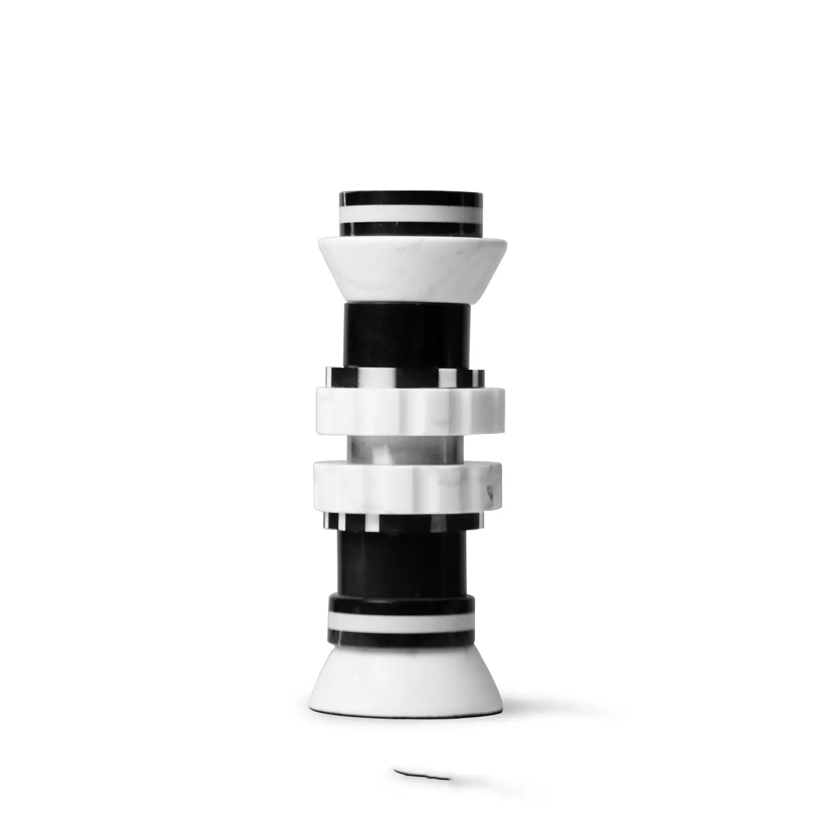 Its Modern Luxury Black-and-white Marble Candlestick Ornaments Londecor