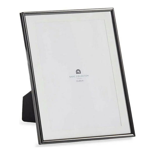 Photo frame Black Crystal Steel (15 x 20 cm)-0