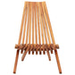 Folding Outdoor Lounge Chairs 2 pcs Solid Acacia Wood Londecor