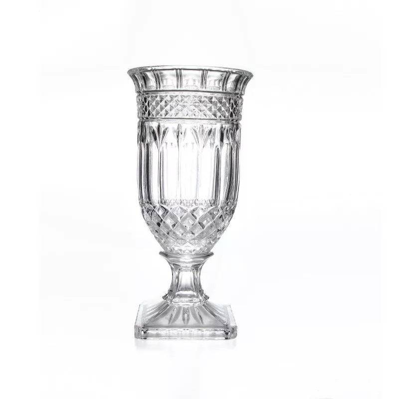 Vintage Light Luxury Crystal French Transparent Glass Tall Vase Londecor