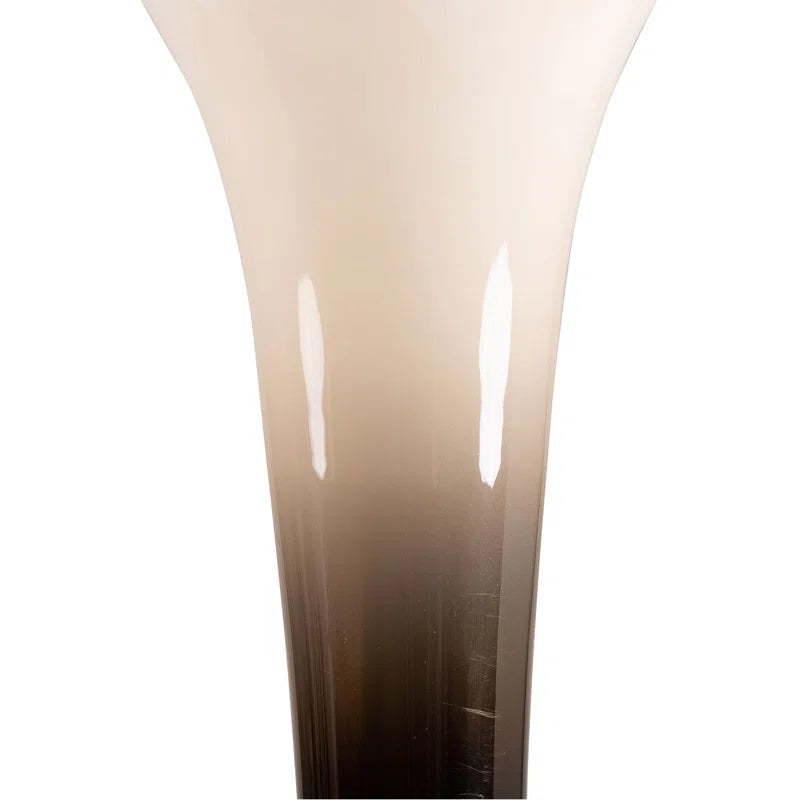 Ayvion White/Brown Glass Floor Vase